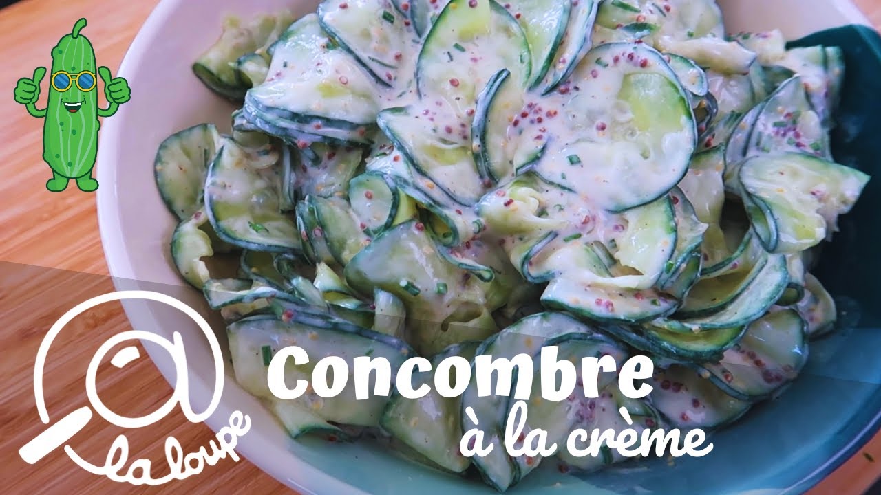 CONCOMBRE A LA CREME : recette express, fraiche et ultra gourmande #282