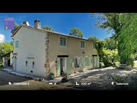 Propriété d'exception avec moulin du XIXᵉ siècle, villa indépendante, 2 piscines sur 1,6 hectare