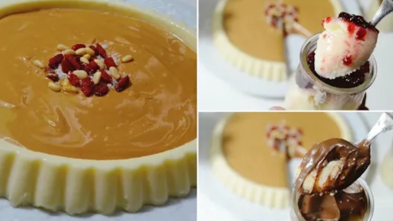 Un dessert gourmand avec de la semoule et du lait. facile rapide et bon marché.