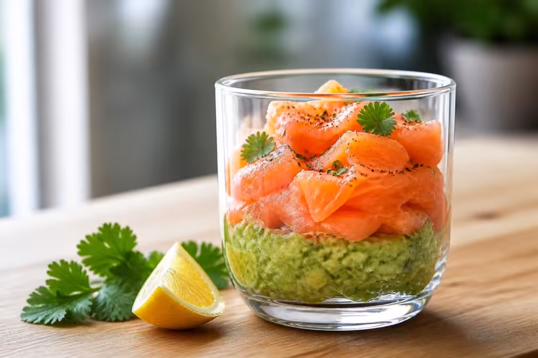 découvrez la recette fraîche et fumée de la verrine avocat saumon, une entrée légère et savoureuse parfaite pour toutes les occasions.