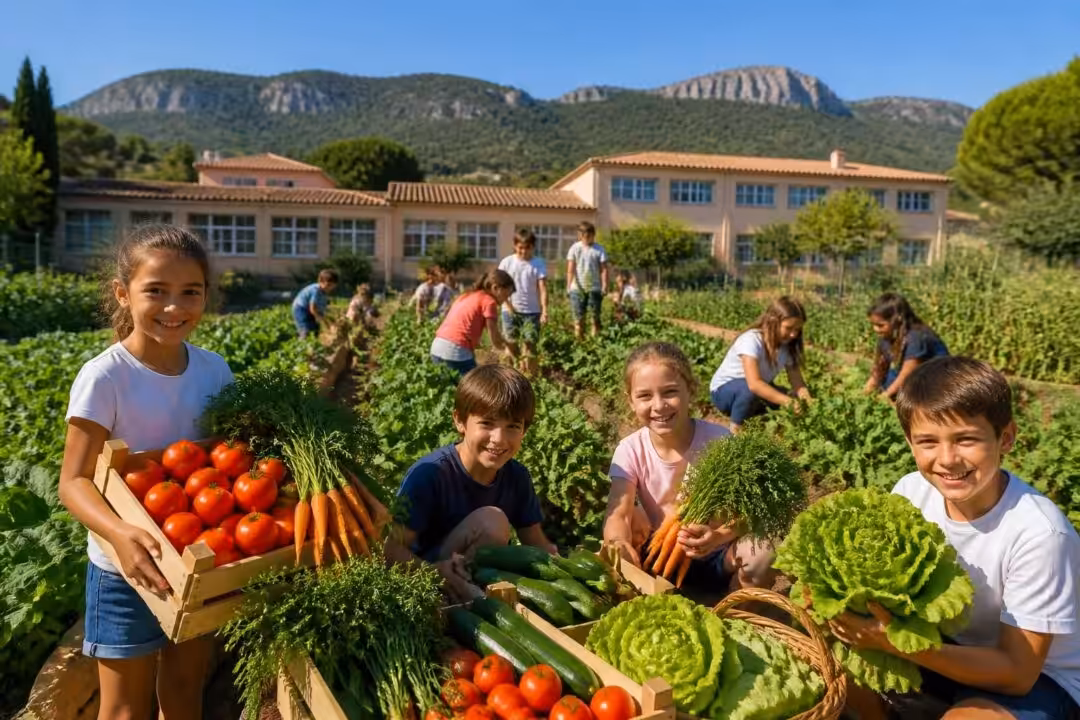 découvrez comment une cantine scolaire à gardanne transforme un terrain abandonné en une source de 14 tonnes de légumes frais, révolutionnant ainsi l'alimentation des écoliers.